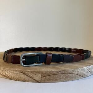 Capezio Genuine Leather Colored India Made Solid Brass Buckle Belt Size M/L
